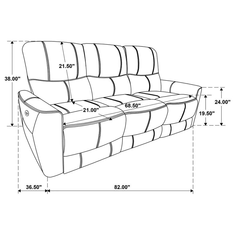 Greenfield 2-piece Power Reclining Sofa Set Dove Grey-zoom-