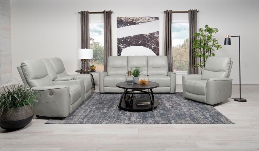 Greenfield 3-piece Power Reclining Sofa Set Dove Grey-1