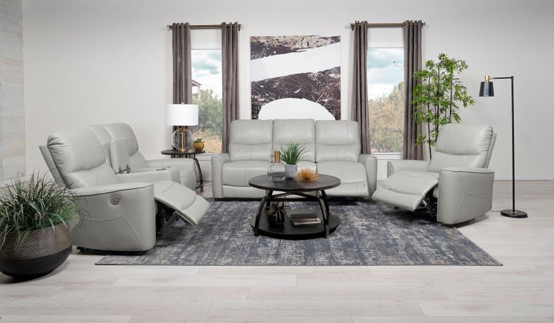 Greenfield 3-piece Power Reclining Sofa Set Dove Grey-zoom-