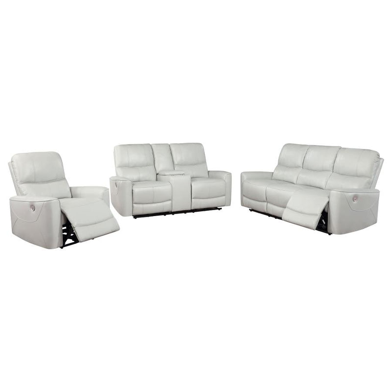 Greenfield 3-piece Power Reclining Sofa Set Dove Grey-zoom-