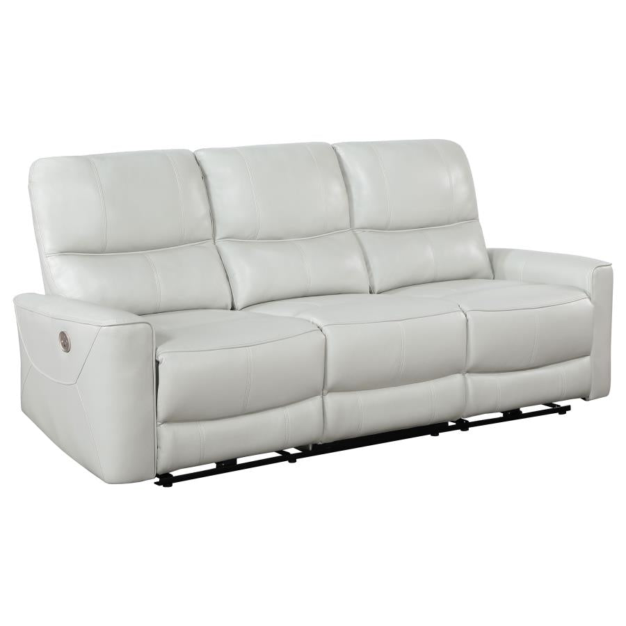 Greenfield Upholstered Power Reclining Sofa Dove Grey-1
