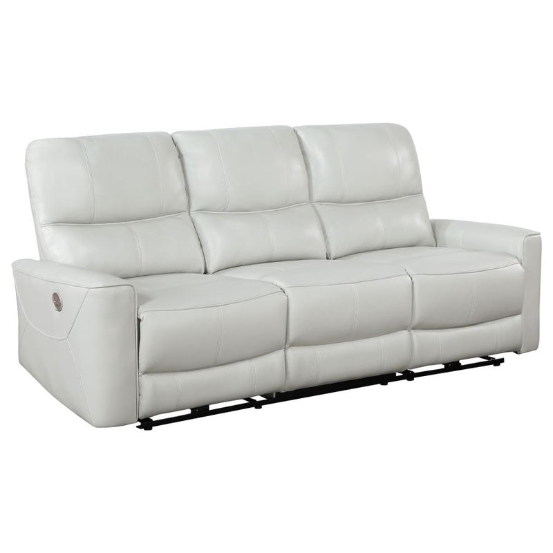Greenfield Upholstered Power Reclining Sofa Dove Grey-zoom-
