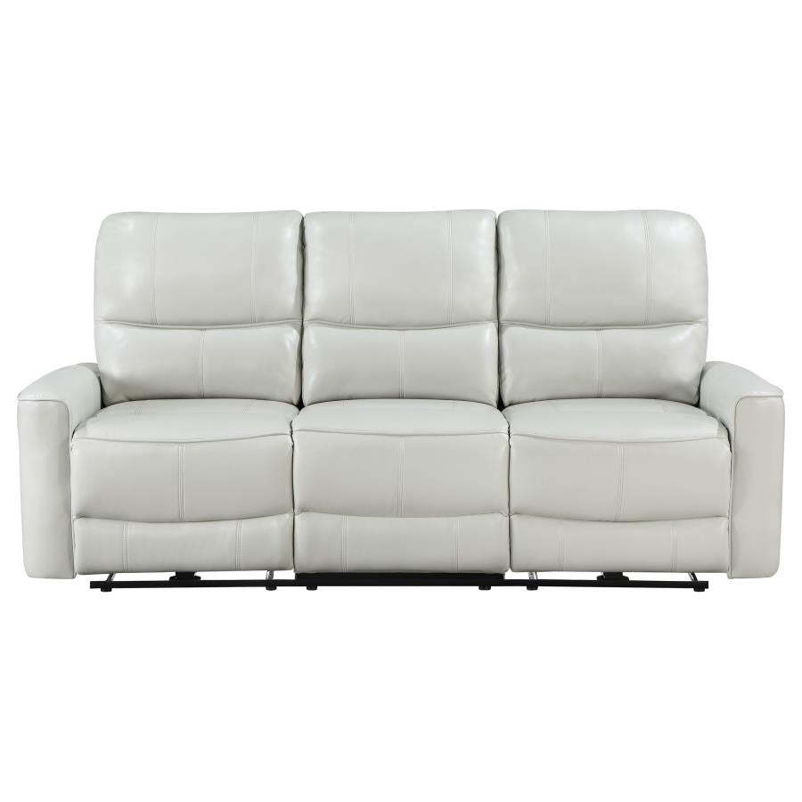 Greenfield Upholstered Power Reclining Sofa Dove Grey-4