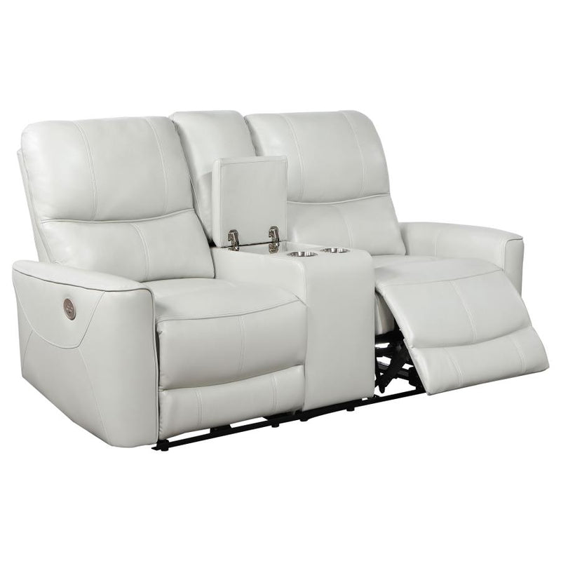 Greenfield Upholstered Power Reclining Loveseat Dove Grey-zoom-