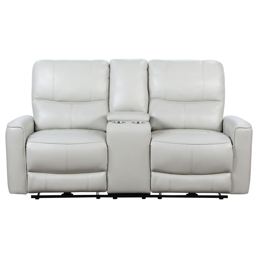 Greenfield Upholstered Power Reclining Loveseat Dove Grey-4