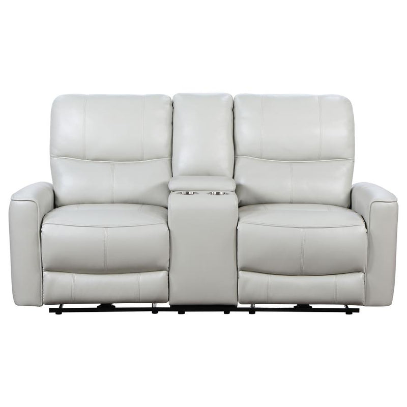 Greenfield Upholstered Power Reclining Loveseat Dove Grey-zoom-