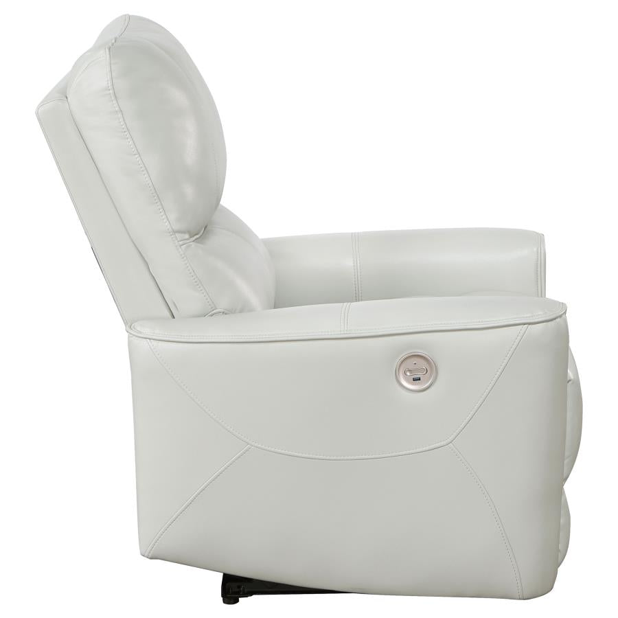 Greenfield Upholstered Power Recliner Chair Dove Grey-6