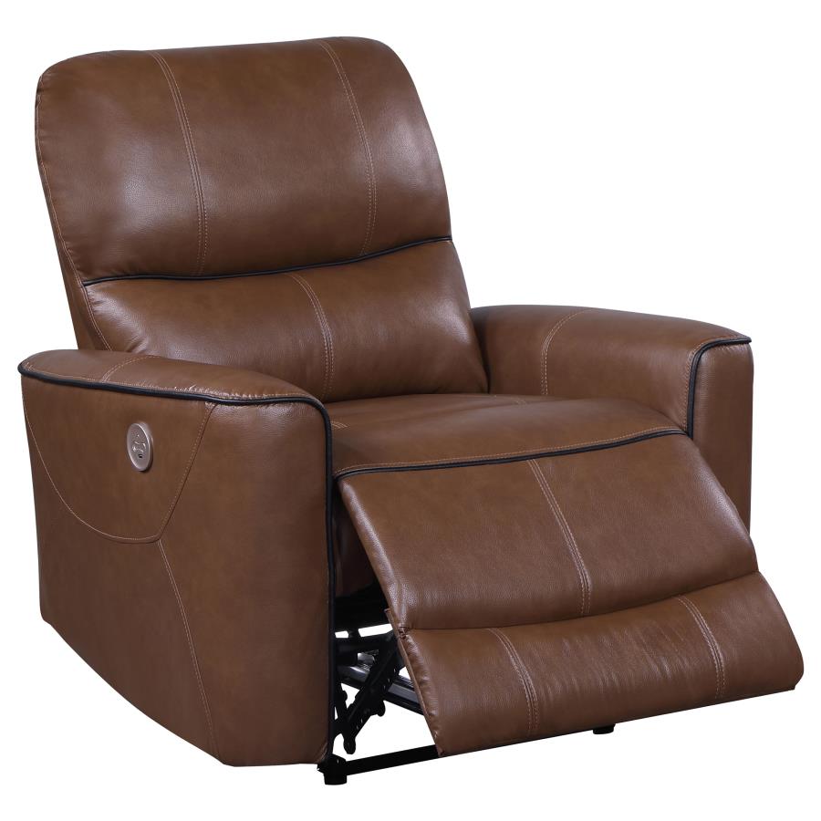 Greenfield 3-piece Power Reclining Sofa Set Saddle Brown-zoom-10
