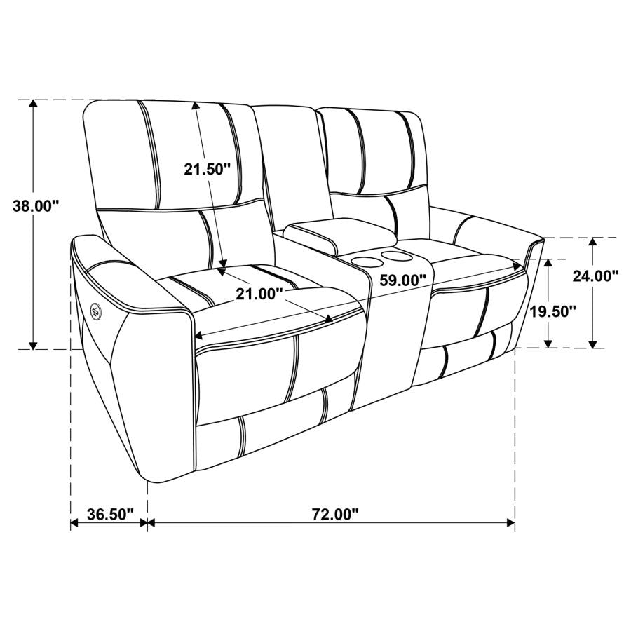 Greenfield 3-piece Power Reclining Sofa Set Saddle Brown-18