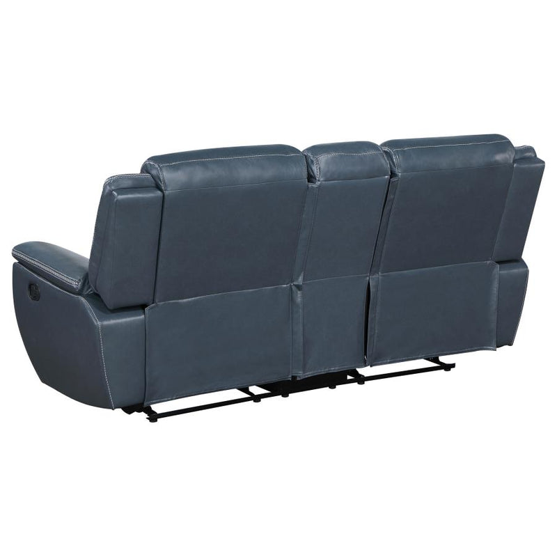 Sloane 2-piece Upholstered Reclining Sofa Set Blue-zoom-