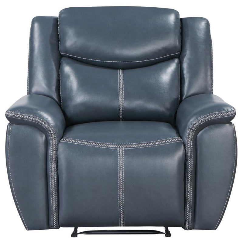 Sloane Upholstered Padded Arm Recliner Chair Blue-zoom-