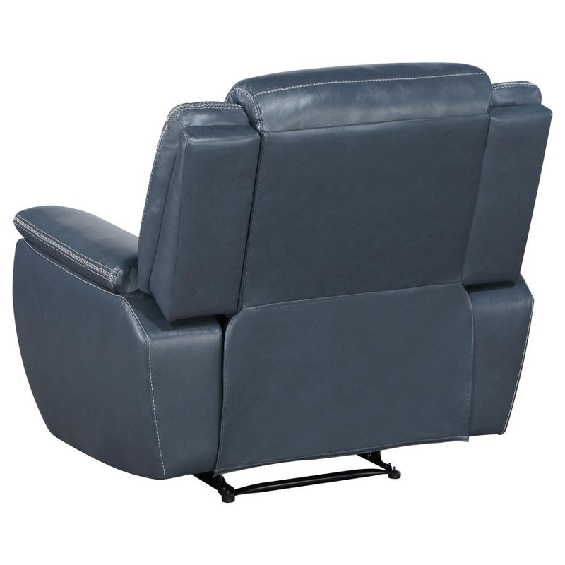 Sloane Upholstered Padded Arm Recliner Chair Blue-zoom-