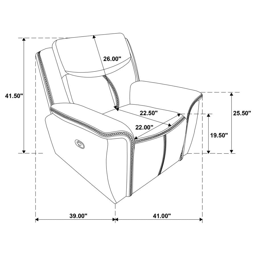 Sloane Upholstered Padded Arm Recliner Chair Blue-zoom-9