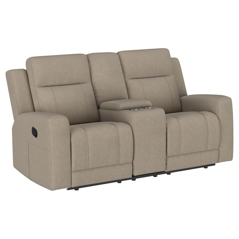 Brentwood 2-piece Upholstered Reclining Sofa Set Taupe-zoom-