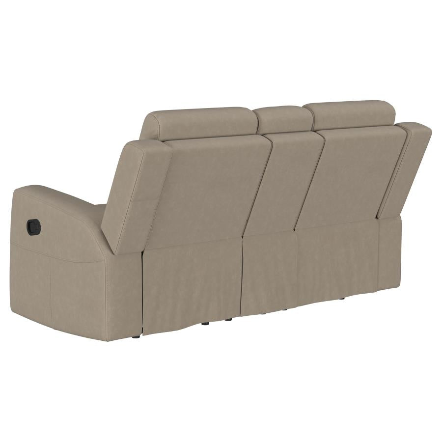 Brentwood 2-piece Upholstered Reclining Sofa Set Taupe-zoom-9