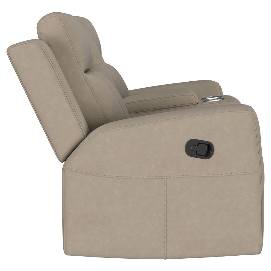 Brentwood 2-piece Upholstered Reclining Sofa Set Taupe-zoom-10