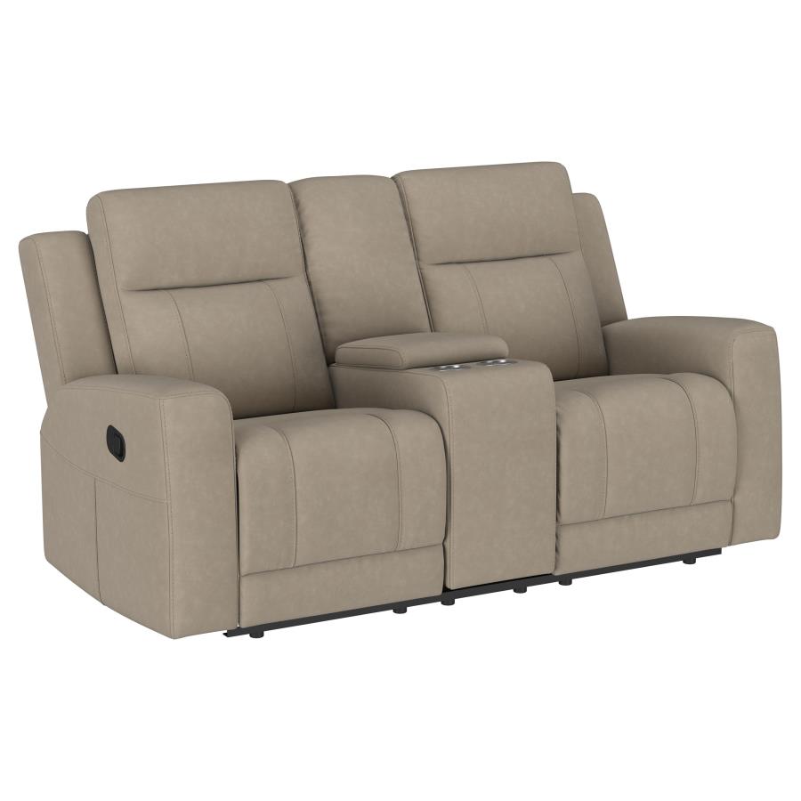 Brentwood 3-piece Upholstered Reclining Sofa Set Taupe-6