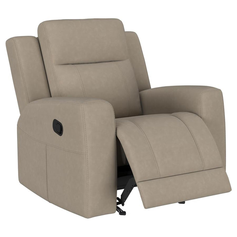 Brentwood 3-piece Upholstered Reclining Sofa Set Taupe-zoom-