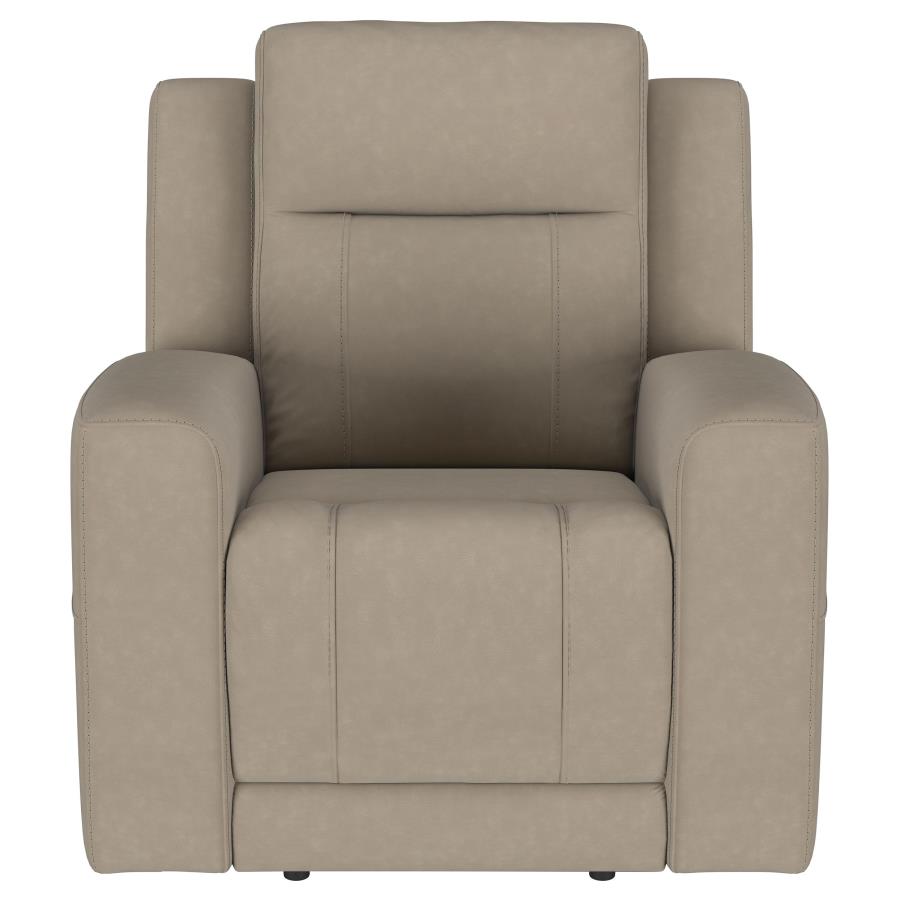 Brentwood 3-piece Upholstered Reclining Sofa Set Taupe-zoom-11