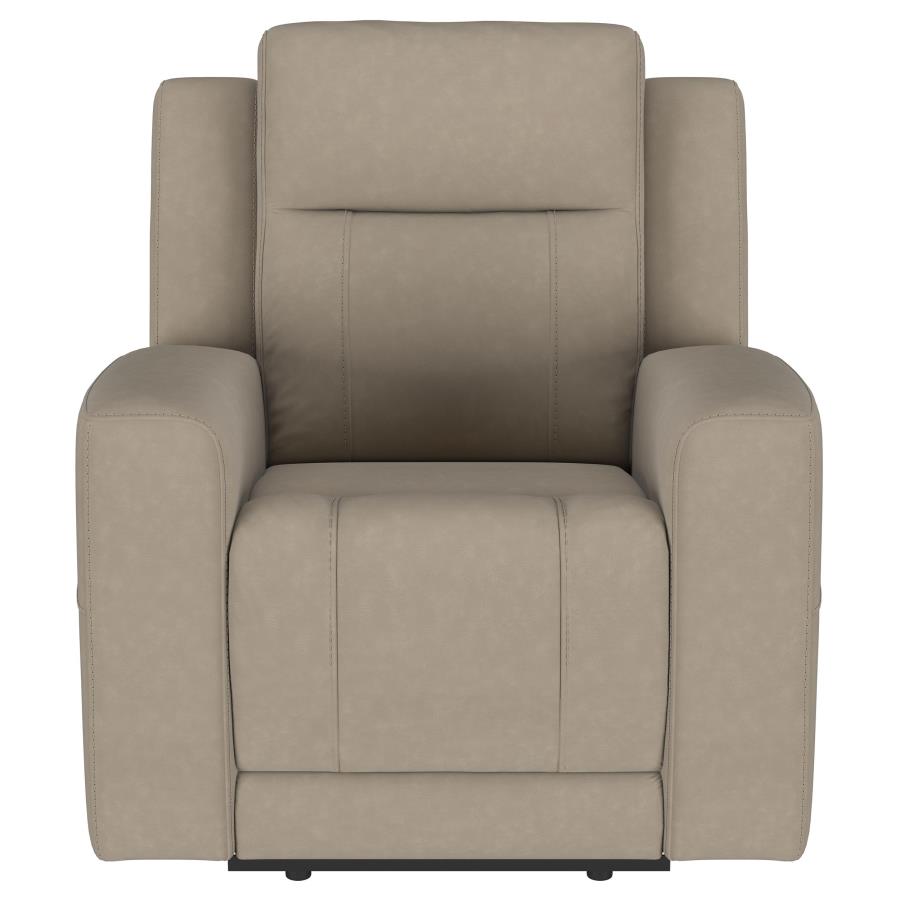 Brentwood 3-piece Upholstered Reclining Sofa Set Taupe-zoom-12
