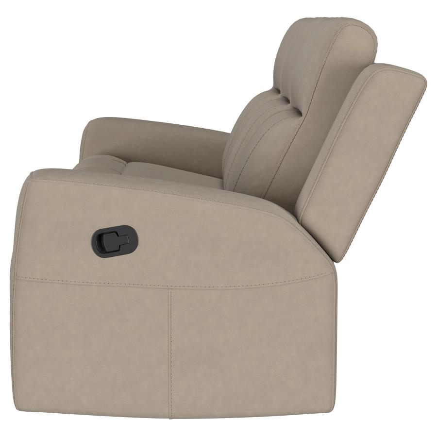 Brentwood Upholstered Motion Reclining Sofa Taupe-zoom-5
