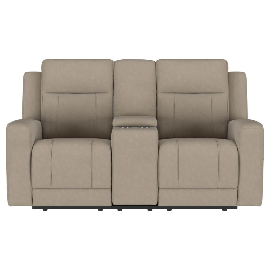 Brentwood Upholstered Motion Reclining Loveseat Taupe-zoom-4