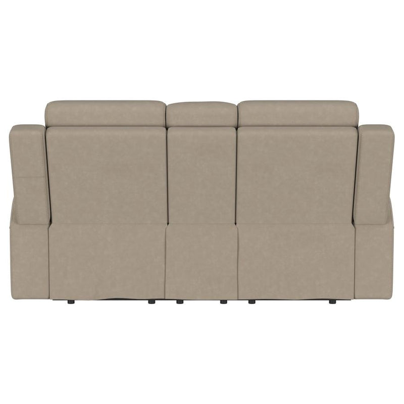 Brentwood Upholstered Motion Reclining Loveseat Taupe-zoom-