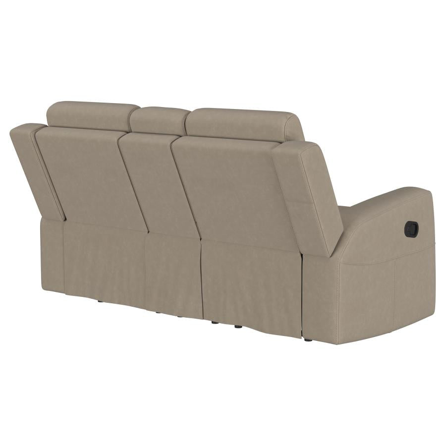 Brentwood Upholstered Motion Reclining Loveseat Taupe-zoom-9
