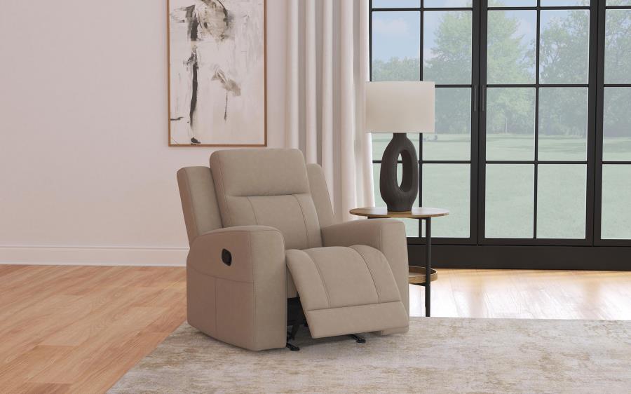 Brentwood Upholstered Recliner Chair Taupe-zoom-2