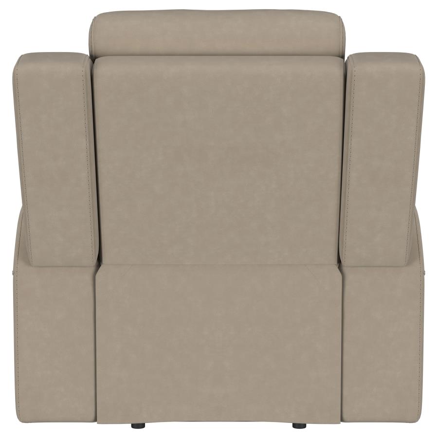 Brentwood Upholstered Recliner Chair Taupe-8