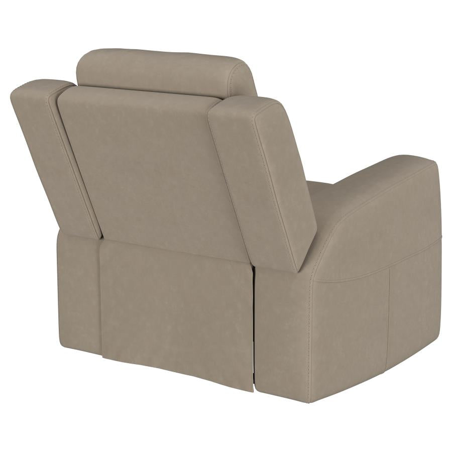 Brentwood Upholstered Recliner Chair Taupe-zoom-9