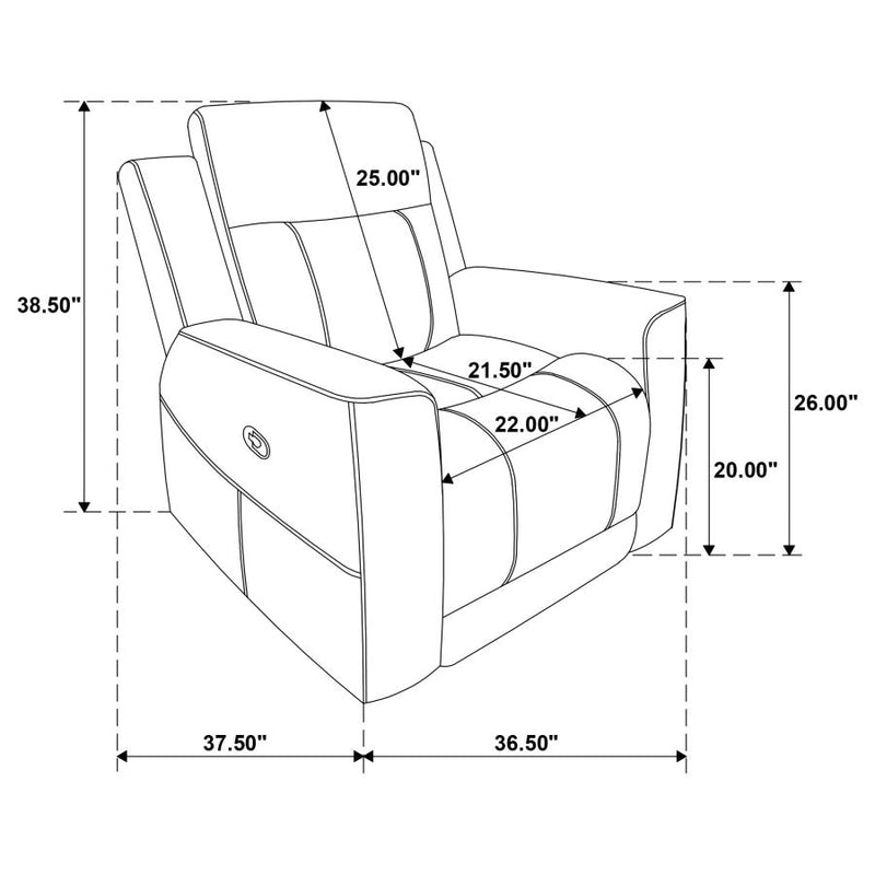 Brentwood Upholstered Recliner Chair Taupe-zoom-
