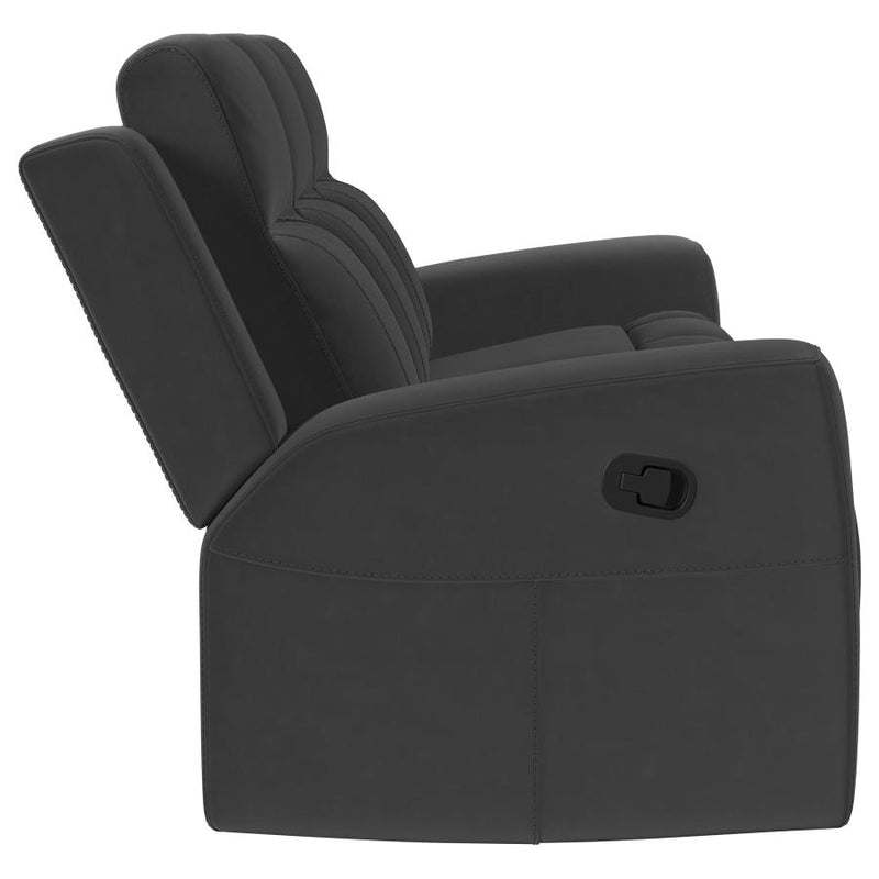 Brentwood 3-piece Upholstered Reclining Sofa Set Charcoal-zoom-