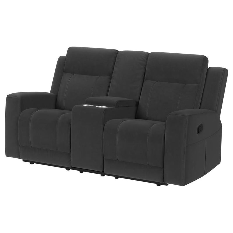Brentwood Upholstered Reclining Loveseat Dark Charcoal-zoom-