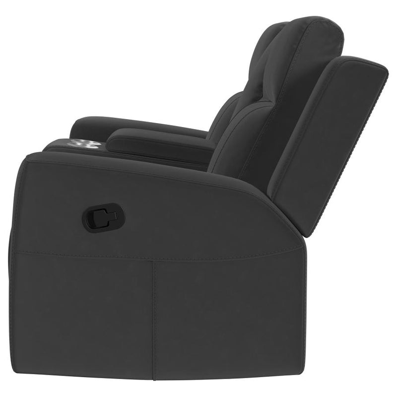 Brentwood Upholstered Reclining Loveseat Dark Charcoal-zoom-