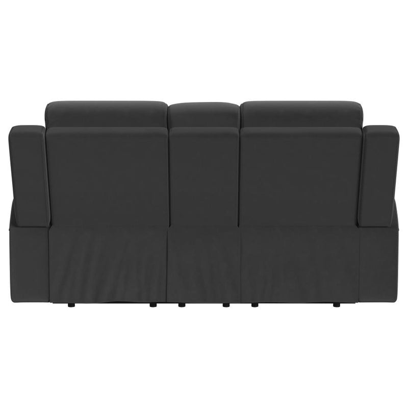 Brentwood Upholstered Reclining Loveseat Dark Charcoal-zoom-