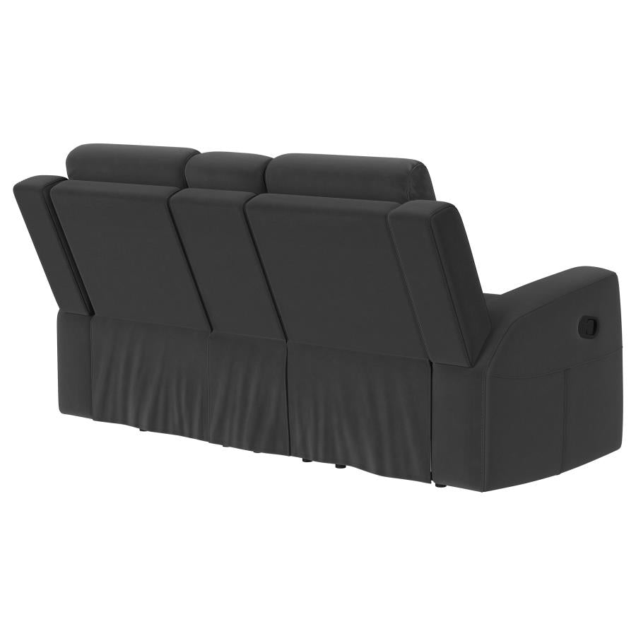 Brentwood Upholstered Reclining Loveseat Dark Charcoal-8