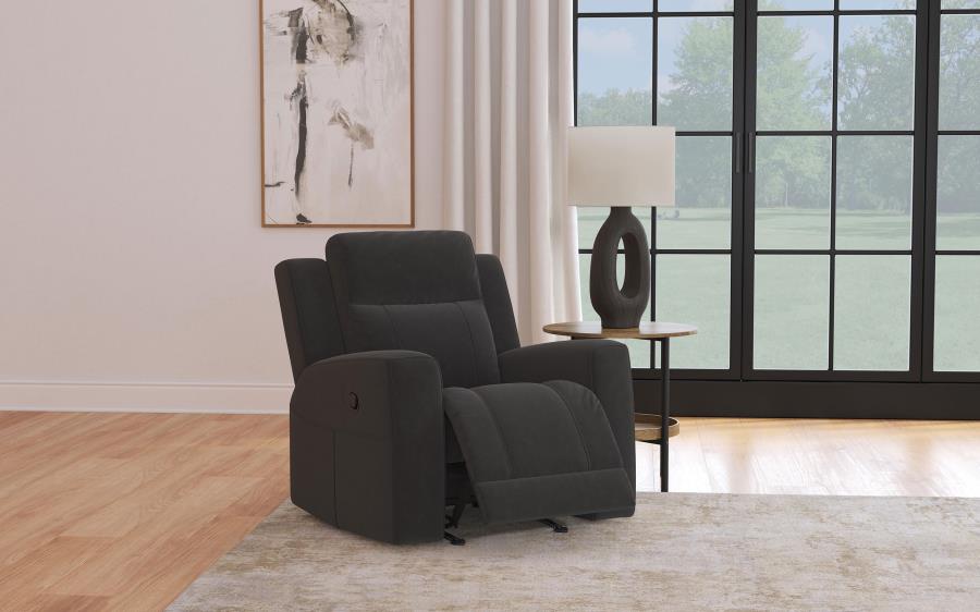 Brentwood Upholstered Recliner Chair Dark Charcoal-2