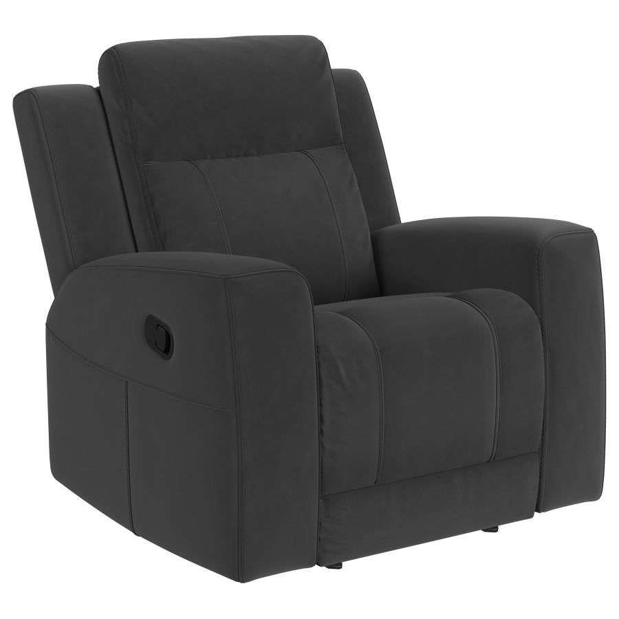 Brentwood Upholstered Recliner Chair Dark Charcoal-zoom-1