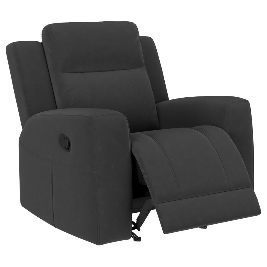 Brentwood Upholstered Recliner Chair Dark Charcoal-3