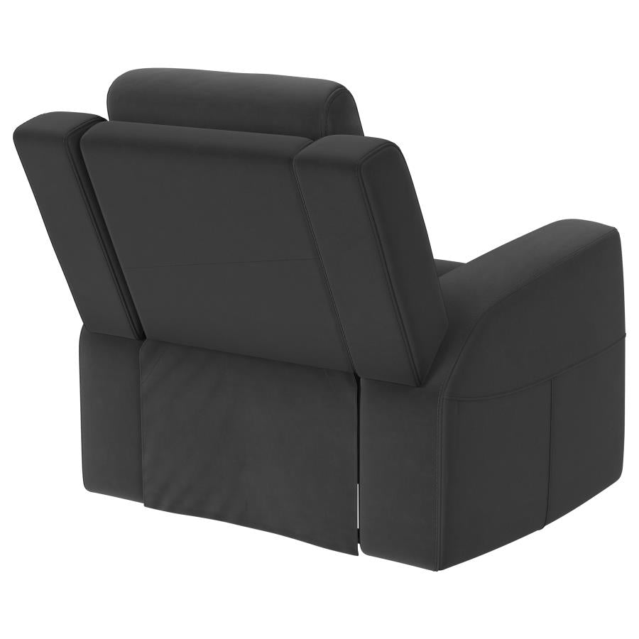 Brentwood Upholstered Recliner Chair Dark Charcoal-7