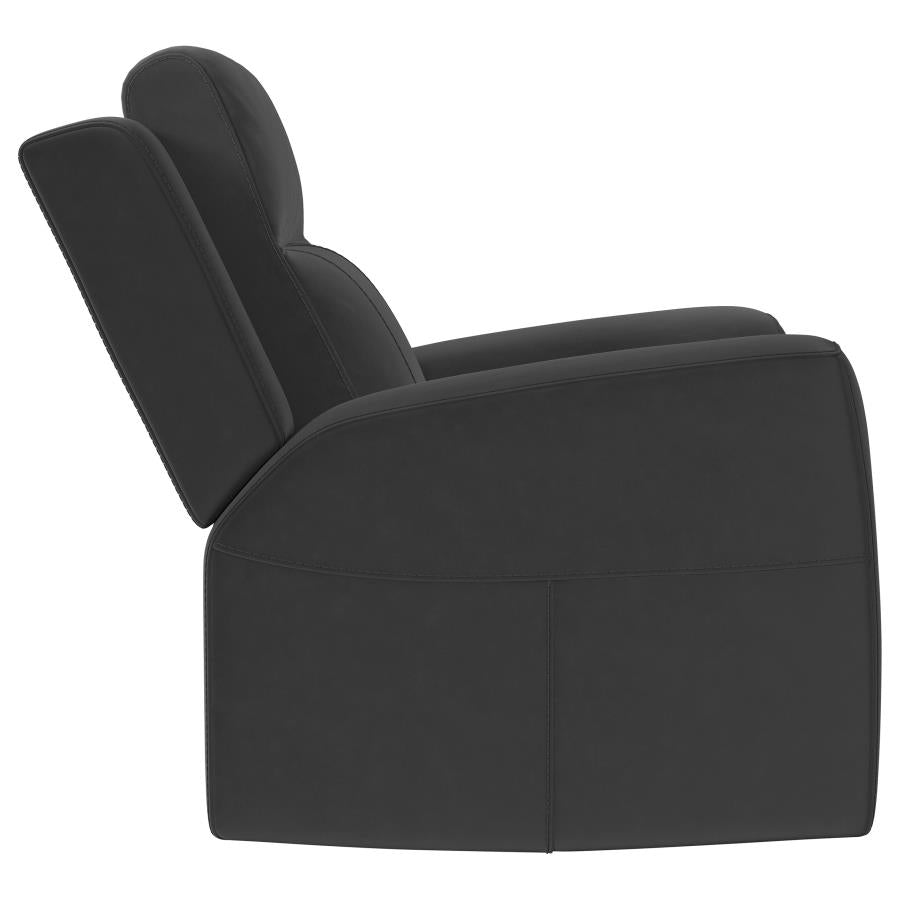 Brentwood Upholstered Recliner Chair Dark Charcoal-8