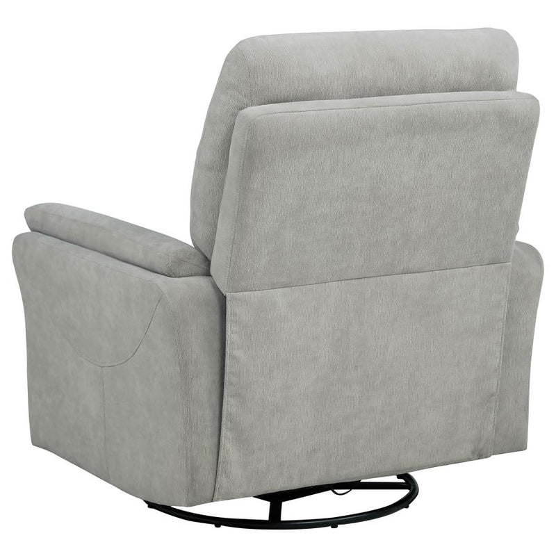 Adler Upholstered Power Swivel Glider Recliner Ivory-zoom-
