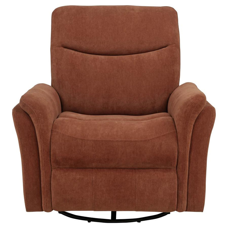 Adler Upholstered Power Swivel Glider Recliner Rust-zoom-