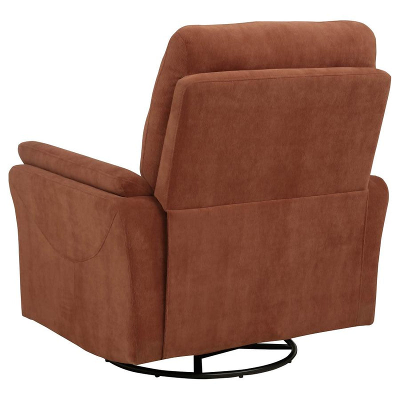 Adler Upholstered Power Swivel Glider Recliner Rust-zoom-