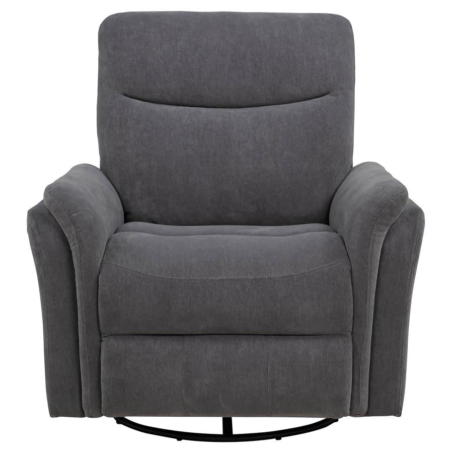Adler Upholstered Power Swivel Glider Recliner Charcoal Grey-zoom-6