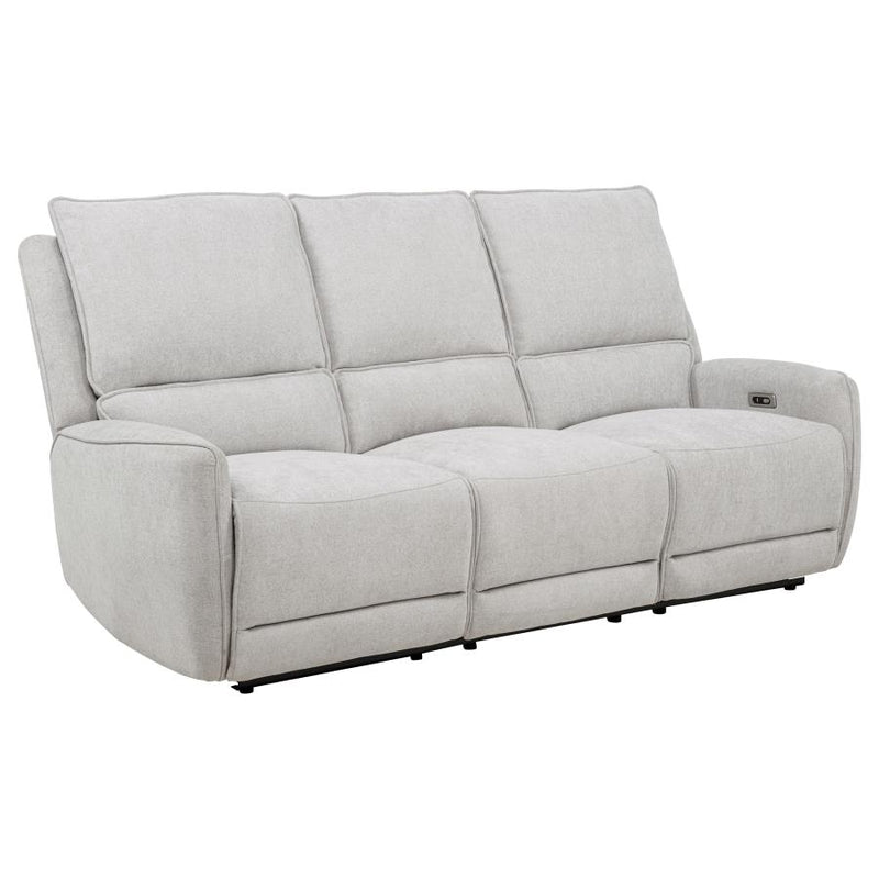 Sylmar 2-piece Chenille Power Reclining Sofa Set Dove Grey-zoom-