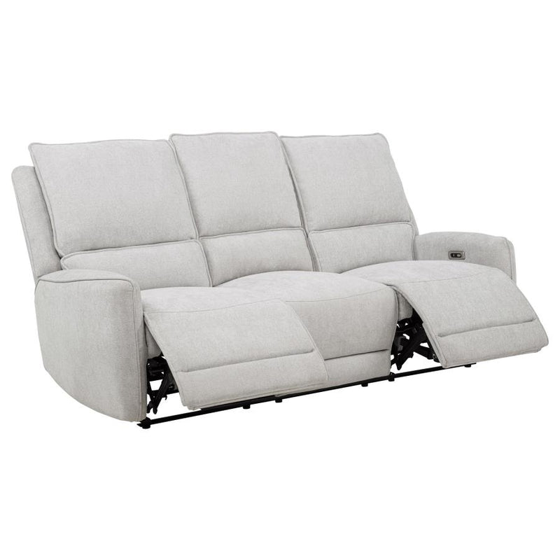 Sylmar 2-piece Chenille Power Reclining Sofa Set Dove Grey-zoom-