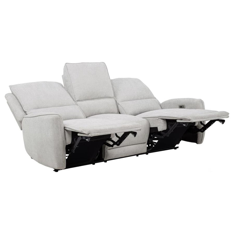 Sylmar 2-piece Chenille Power Reclining Sofa Set Dove Grey-zoom-