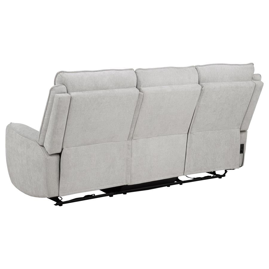 Sylmar 2-piece Chenille Power Reclining Sofa Set Dove Grey-6